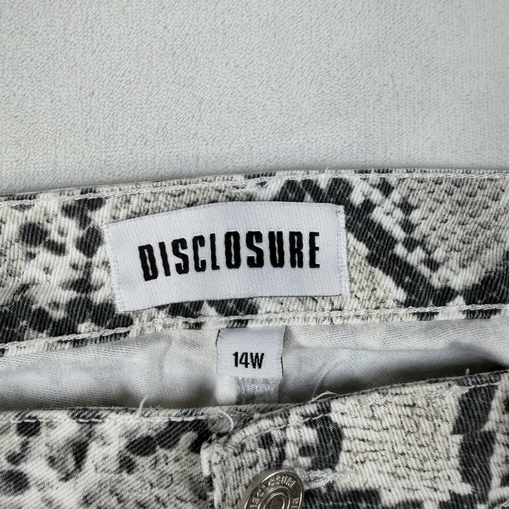 Disclosure Wide Leg Snake Print Jeans Size 14W - Picture 3 of 9